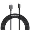 Baseus ACC Baseus Superior USB Type-A – USB Type-C, 66W gyorstöltős adatkábel, 2 m, fekete