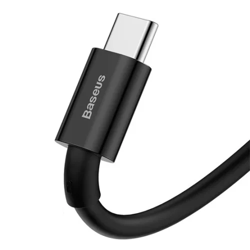 Baseus ACC Baseus Superior USB Type-A – USB Type-C, 66W gyorstöltős adatkábel, 2 m, fekete