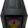 CORSAIR iCUE 5000T RGB Smart számítógépház, fekete