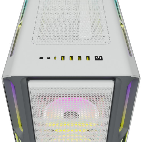 CORSAIR iCUE 5000T RGB Smart számítógépház, fehér