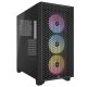 CORSAIR 3000D RGB számítógépház, fekete