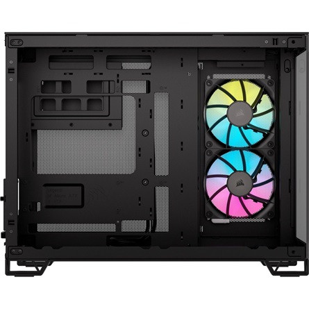 Corsair 2500X RGB Dual-Chamber táp nélküli ablakos Mid Tower számítógépház fekete