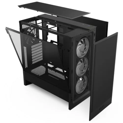 NZXT HÁZ NZXT Midi - H5 Flow RGB (2024) - Matt fekete - CC-H52FB-R1
