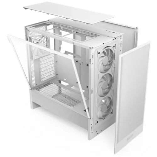NZXT HÁZ NZXT Midi - H5 Flow RGB (2024) - Matt fehér - CC-H52FW-R1