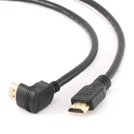 Gembird HDMI 2.0 - HDMI 2.0 M/M video kábel 3m fekete egyenes/90° le