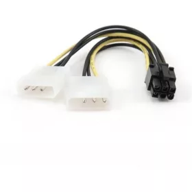   Gembird 2db Molex Power 4pin -> Power 6pin PCIe M/F adapter 0.15m