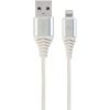 Gembird USB-A 2.0 -> Lightning M/M adatkábel 1m fekete-fehér Premium