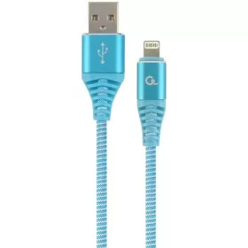   Gembird USB-A 2.0 -> Lightning M/M adatkábel 1m kék-fehér Premium