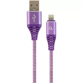   Gembird USB-A 2.0 -> Lightning M/M adatkábel 2m lila-fehér Premium