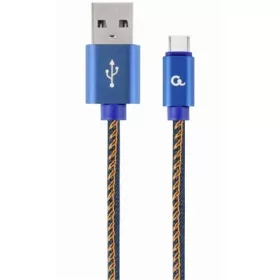   Gembird USB-C -> USB-A 2.0 M/M adatkábel 1m kék Premium jeans