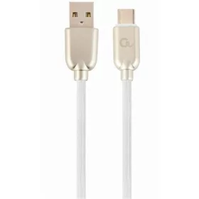   Gembird USB-C -> USB-A 2.0 M/M adatkábel 2m fehér Premium rubber