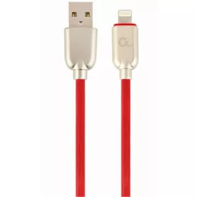   Gembird USB-A 2.0 -> Lightning M/M adatkábel 1m piros Premium rubber