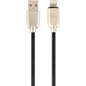   Gembird USB-A 2.0 -> Lightning M/M adatkábel 2m fekete Premium rubber