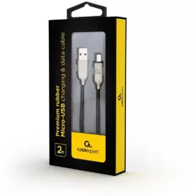   Gembird USB-A 2.0 -> USB-B 2.0 micro M/M adatkábel 2m piros Premium rubber