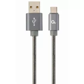   Gembird USB-C -> USB 2.0 A M/M adatkábel 2m szürke Premium spiral metal