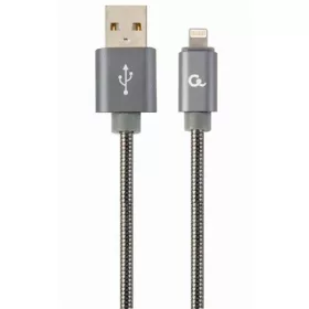   Gembird USB-A 2.0 -> Lightning M/M adatkábel 2m szürke Premium spiral metal