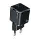 USAMS T42 hálózati töltő Type-C aljzat 25W, PD gyorstöltő, FEKETE