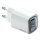 USAMS CC229 hálózati töltő USB+Type-C aljzat 30W, LED kijelző, FEHÉR