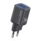 USAMS CC251 hálózati töltő Type-C aljzat 30W, PD gyorstöltő, FEKETE