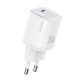 USAMS CC251 hálózati töltő Type-C aljzat 30W, PD gyorstöltő, FEHÉR