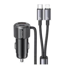 Usams CC287 66W univerzális autós töltő adapter fekete