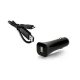 ALCATEL autós töltő USB aljzat 5W + DC53 microUSB kábel FEKETE