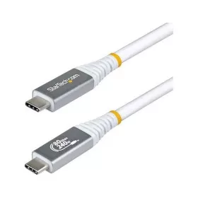   StarTech 80Gbps USB4 -> USB4 M/M adatkábel 0.5m fehér-szürke