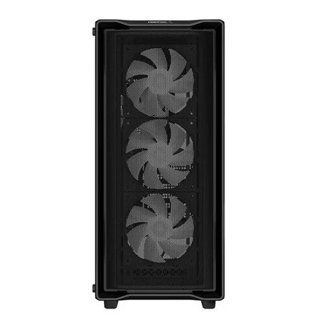 DeepCool Számítógépház - CC560 MESH V2 (fekete, ablakos, 4x12cm A-RGB ventilátor, ATX, 2xUSB3.0, fekete)