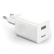 BASEUS hálózati töltő USB aljzat 24W, PD gyorstöltő 3.0, FEHÉR
