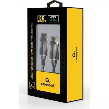 Gembird 8K selesct plus HDMI 2.1 Ethernet -> HDMI 2.1 Ethernet M/M video kábel 3m fekete-szürke