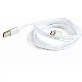   Gembird USB-A 2.0 -> USB-B 2.0 micro M/M adatkábel 1.8m ezüst szövet birítás