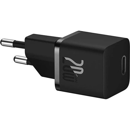 Baseus GaN5 Mini 20W univerzális hálózati töltő adapter fekete