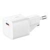 Baseus GaN5 Mini hálózati gyorstöltő 20W, USB Type-C, fehér