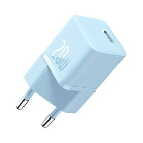   Baseus GaN5 Mini hálózati gyorstöltő 20W, USB Type-C, kék