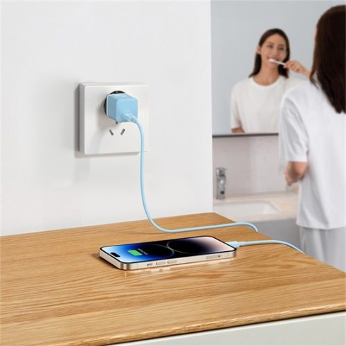 Baseus GaN5 Mini hálózati gyorstöltő 20W, USB Type-C, kék