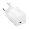 Baseus GaN5 Mini hálózati gyorstöltő 30W, USB Type-C, fehér