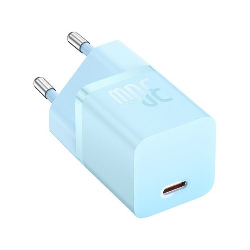Baseus GaN5 Mini hálózati gyorstöltő 30W, USB Type-C, kék