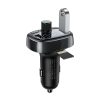 BASEUS bluetooth FM transmitter autós töltő 2 USB aljzat (36W, PD gyorstöltő, microSD kártyaolvasó) FEKETE