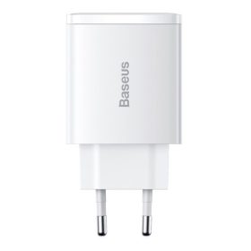   Baseus CHG Baseus Compact Quick Charger 2U+C 30W hálózati gyorstöltő, fehér