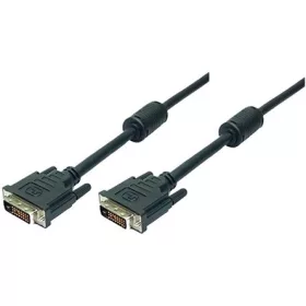   LogiLink DVI-D -> DVI-D M/M video kábel 3m fekete 2 ferrit