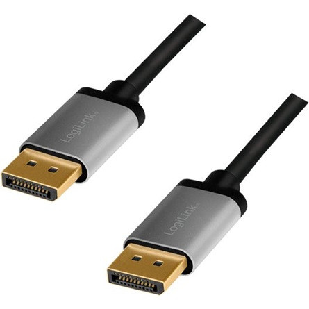LogiLink DisplayPort 1.2 -> DisplayPort 1.2 M/M video kábel 5m fekete-szürke