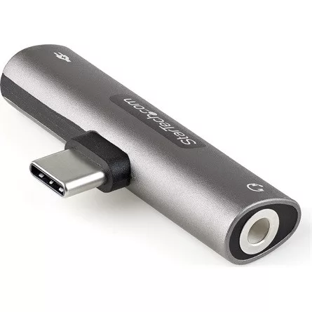 StarTech USB-C -> USB-C Jack stereo 3,5mm M/F adapter szürke