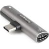 StarTech USB-C -> 2db USB-C M/F adapter szürke Audio & Charge 60W