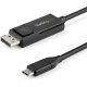 StarTech USB-C / Thunderbolt -> DisplayPort 1.2 M/M video kábel 2m fekete HBR2/HDR