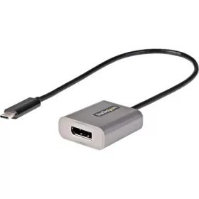  StarTech USB-C / Thunderbolt -> DisplayPort 1.4 M/F adapter 0.3m szürke