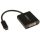 StarTech USB-C / Thunderbolt -> DVI-D M/F adapter 0.3m fekete