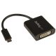 StarTech USB-C / Thunderbolt -> DVI-D M/F adapter 0.3m fekete