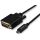 StarTech USB-C / Thunderbolt -> DVI-D M/M video kábel 3m fekete DP Alt Mode, HBR2