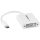 StarTech USB-C / Thunderbolt -> DVI-D M/F adapter 0.15m fehér