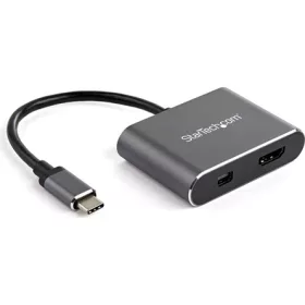   StarTech USB-C -> Mini DisplayPort 1.2 HDMI 2.0 M/F adapter 0.15m szürke